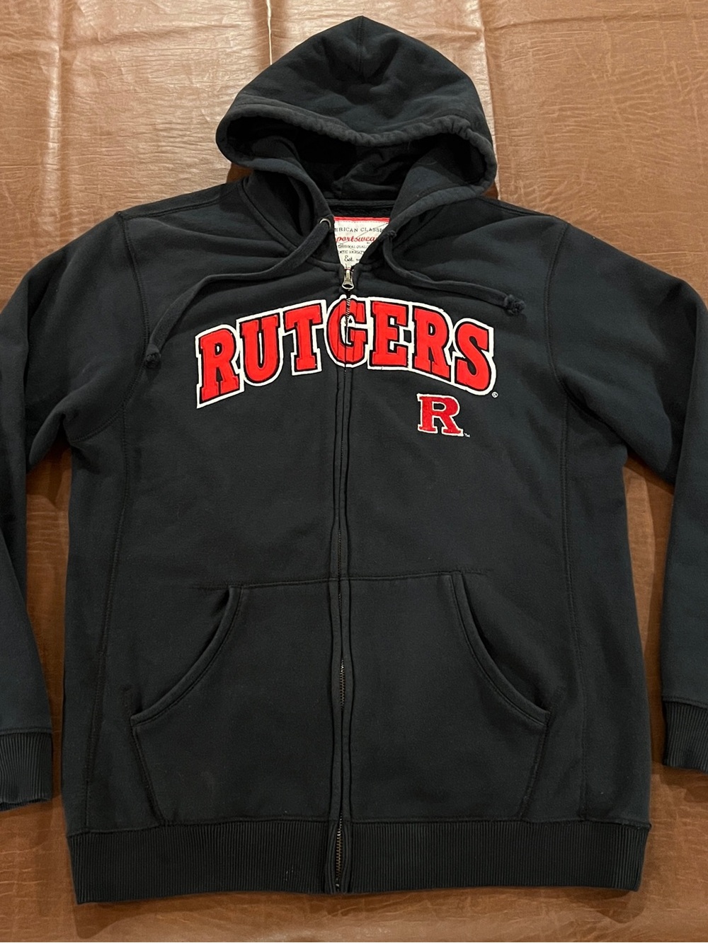 Rutgers University Men’s Full Zip Hoodie Sweatshirt - Medium